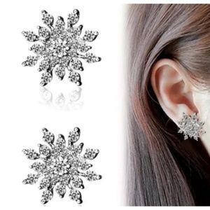 Christmas Crystal Snowflake Earrings